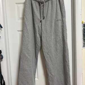 Women Urban Outfitters BDG 2 in 1 Boxer Jogger Sweatpants Large Grey White